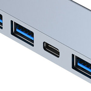 7 in 1 Type C Hub 5W Charging Plug and Play Aluminum Alloy USB Docking Station for Keyboards PC