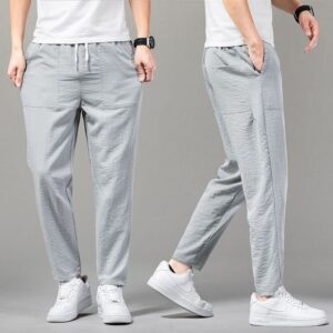 Solid Color Clean Version Thin Pants Male