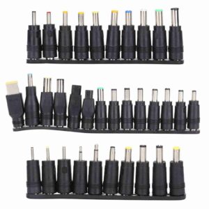 34Pcs DC Power Plugs 5.5mmx2.1mm Universal Laptop Power Connector Adapter Computer Accessories