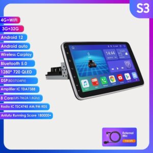 Android Large Screen 101-inch Universal Rotation Shaking Head Doll For Car All-in-one Navigation Machine