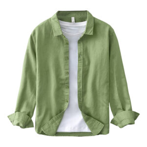 Spring And Summer Cotton Linen Long Sleeve Blouse Boys Niche