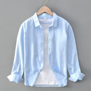 Spring And Summer Cotton Linen Long Sleeve Blouse Boys Niche