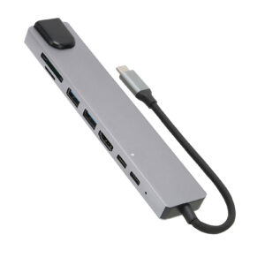 Docking Hub 8 in 1 Type‑C to High‑Definition Multimedia Interface USB PD Expansion Dock for Transfer Data