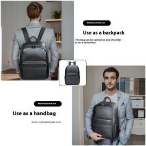 Leather Large Capacity Business Computer Backpack