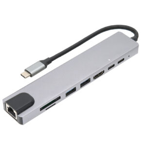 Docking Hub 8 in 1 Type‑C to High‑Definition Multimedia Interface USB PD Expansion Dock for Transfer Data