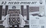 32 PCS BED SPREAD SET KING