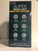 Illumina Super Bright 3-Blade Foldable LED Light – 1600 Lumens, 30,000+ Hour Lifespan