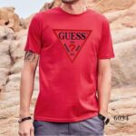 GUESS Men's los Angeles Logo Short Sleeve T-Short color Red cotton