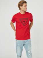 GUESS Men's los Angeles Logo Short Sleeve T-Short color Red cotton