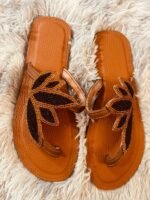 Handcrafted Beaded Leather Sandal
