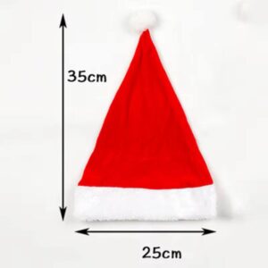 Classic Santa Hat – Red & White Plush Christmas Cap