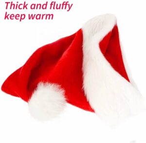 Classic Santa Hat – Red & White Plush Christmas Cap