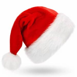 Classic Santa Hat – Red & White Plush Christmas Cap
