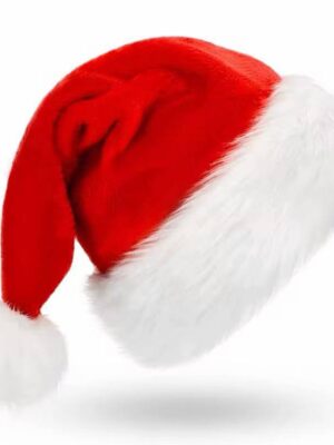 Classic Santa Hat – Red & White Plush Christmas Cap