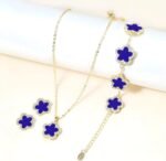 Green Clover Gold Necklace – Elegant Lucky Charm Jewelry