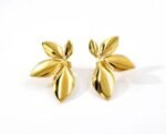 Golden Leaf Blossom Earrings